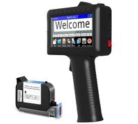 Portable Barcode & QR Code Printer with Quick-Drying Ink, Touch Screen for Date, Batch Number, Logo Printing