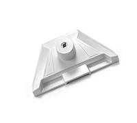 Portable Base Designed Around Mounting, White | 1 / 4-3 / 8 Threaded Adapter Suited to Trailer Camping Bracket Use
