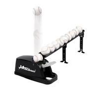 Portable Baseball Soft Toss Machine - Foot-Operated,No Power Needed,10-Ball Capacity,4FT Toss Height,4-5 Second Intervals,Solo/Team Training Baseball Pitching Machine for Batting Hitting Swing