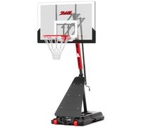 Portable Basketball Hoop Height Adjustable 4.8-10ft: Outdoor Basketball Goal System for All Ages in Backyard & Driveway, 33-48 Inch Shatterproof Backboard and Stable Base
