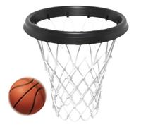 Portable Basketball Hoop Net Replacement, All-weather Netball Hoop Nets, for Basketball Goal Hoop Rim Cylinder, Anti Whip Universal Basketball Netting, Fit Standard Size Rims(Black and white)
