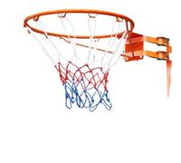Portable Basketball Net 35/45cm No Punching Basketball Rim Indoor And Outdoor Standard Hoop Hanging Basket Net Training Equipment(35CM Orange)