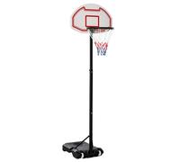 Portable Basketball Stand Net Hoop W/ Wheels-Black/White