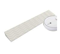 Portable Bath Threshold Ramp 2-4" Rise - Eco-Friendly Rubber for Wheelchair Doorway Porch Access(Beige,100x7x1cm)