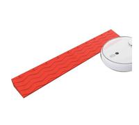 Portable Bath Threshold Ramp 2-4" Rise - Eco-Friendly Rubber for Wheelchair Doorway Porch Access(Red,100x7x1cm)