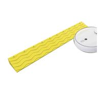Portable Bath Threshold Ramp 2-4" Rise - Eco-Friendly Rubber for Wheelchair Doorway Porch Access(Yellow,100x20x9cm)