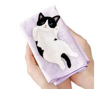 Portable Bath Towels - Cat Pattern Towel | Cartoon Cat Towel for Hands, Face and Body