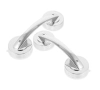 Portable Bathroom Door Handles Abs Engineering Material 2 Pcs with Vacuum Pressure Cups Suitable for Glass and Smooth Flat for for Elderly and Disabled