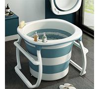 Portable Bathtub Adult Freestanding Bathtub Efficient Maintenance Of Temperature Silica Gel Folding Bathtub For Hot Or Cold Bath In Home And Outdoor,blue,L