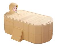 Portable Bathtub Adult Reusable Soaking Bathing Tub, Single Person Hot Bath