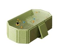 Portable Bathtub, Foldable Bathtub for Kids Boys and Girls, Portable Shower Basin for Kids 0-8 Years Old, Separate Family Bathroom Ideal for Hot Bath Ice Bath Drain Specifications,Green