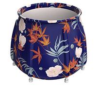 Portable Bathtub Foldable Japanese Soaking Bath Tub for Adult, Freestanding Ice and Hot Folding Tubs for Shower Stall in Small Space, Collapsible with Thermal Foam to Keep Temperature,A