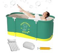 Portable Bathtub,Foldable Reinforced Large Capacity Bathtub - 115x60x50cmCold Plunge Tub - for Backyard Patio Home Camping Outdoor Summer Swimming Washing