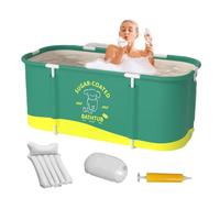 Portable Bathtub for Adults - Foldable and Reinforced - Large Capacity | Cold Diving Tub 115 x 60 x 50 cm | For Backyard Terrace Home Outdoor Camping Summer Swimming Cleaning