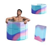 Portable Bathtub for Adults, Foldable Cold Plunge Tub, No Install, Purple | Foldable portable bathtub adult, Accembled Ice Bath Tub, Space-saving Collapsible for Ice Bath & Hot SPA, 27.5’’L*25.5’’H