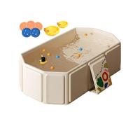 Portable Bathtub for Kids, Foldable Baby Shower Tub, Funny Water Toy, Portable Bathroom Pool, 2 Ducks & 5 Balls, Shower Basin for Boys, Girls, Cat, Dog Wash