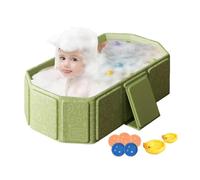 Portable Bathtub for Kids | Large Baby Shower Tub Foldable,2 Ducks, 5 Balls, Portable Bathroom Pool, Water Toy for Boys Girls Kids 0-8 Years Old, Cat Dog Wash Shower Basin