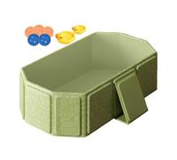 Portable Bathtub for Kids - Large Baby Shower Tub Foldable,Water Toy, Portable Shower Basin with 5 Balls & 2 Ducks for Kids 0-8 Years Old, Cat Dog Wash