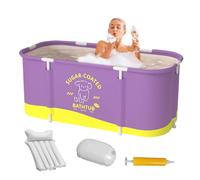 Portable Bathtub for Shower Stall - Foldable Reinforced Large Capacity Basin Pool | 45.3x23.6x19.7 Inch Soaking Bathing Tub | for Home Camping Outdoor Backyard Patio Summer Swimming Washing