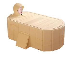 Portable Bathtub - Single Hot Tub for Adults | Space Saving Bathroom Hot Tub, Large Capacity Folding Bathtub, Portable Hot Tub,