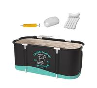 Portable Bathtub, Soaking Bathing Tub, Foldable Adult Spa Tub with Drain Plug and Support Frame, Durable Material, 45.3x23.6x19.7 Inch for Shower Stall, Hot Bath, Ice, Family Use