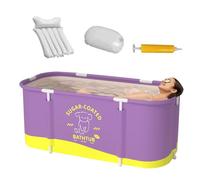 Portable Bathtub Tub, Soaking Bathing Spa, 45.3in Foldable Ice Tub, Large Capacity Design, Thick Insulated Material for Shower Stall, Bathroom, Hot Bath, Family, Home, Relaxation