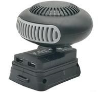 Portable Battery Heater Dual Mode Hot Cold Air 360 Rotation Low Noise For 18V 20V Power Tools Workshop Camping Construction Site(HotBlower-BS-2USB)