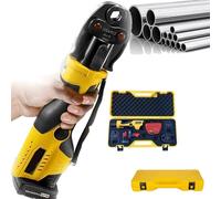 Portable Battery Hydraulic Pipe Crimping Tool,Electric Rechargeable Copper Stainless Steel Tube Pipe Fitting Crimping Tool,1series