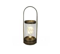 Portable Battery Operated Antique Style Lantern with Warm LED Light