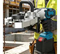 Portable Battery Powered Cordless Rebar Threader with 2 Batteries | 800N.m 800W Motor,15s Fast Threading,90° Pivoting Body for Construction Sites