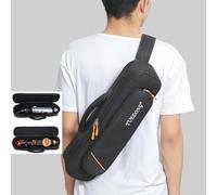 Portable bB Hulusi Bag for Roland For AE-01 Digital Electronic Sax Wind Instrument with Two Way Zipper and Anti Wear Bottom Pad (Black)