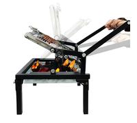 Portable BBQ Grill, Camping Charcoal Grill with 360 Degree Rotating Cooking Grid, Small Folding Barbecue Grill for Backyard Garden Party Picnics Beach