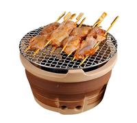 Portable BBQ Grill, Camping Wood Stove, Charcoal Grill, Home China-Style Hot Pot Stove, Clay Barbecue, For Outdoor Cooking Picnic(Large)