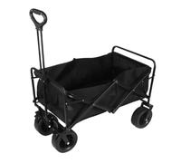 Portable Beach Trolley Cart - Foldable Camping Hand Truck Lightweight Outdoor Table & Small Trailer for Picnics Campers and All Outdoor Activities - Beige