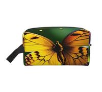 Portable Beautiful Glowing Butterfly Print Toiletry Bag,Multi Functional Lightweight Large Capacity Storage Pouch