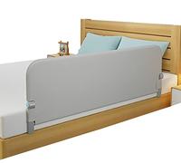 Portable Bed Rail 80cm Safety Bed Guard for Adults & Disabled Folding AntiFall Guardrail Universal Bedroom Accessory Grey Color Secure & Easy to Use