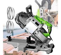 Portable Bench Bandsaw | 1100W Electric Metal/Timber Cutter | 0-45° Bevel Cutting | Thickened Aluminium Base | No Burr Cold Cutting