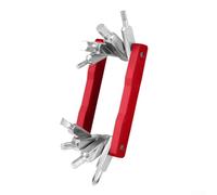 Portable Bicycle Repair Multitool Kit, 8-in-1 Mini Folding Bicycle Tool With Hex Wrenches Torx Spoke Chain Tool For Road Commuter Bikes(red)