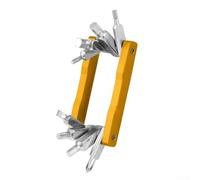 Portable Bicycle Repair Multitool Kit, 8-in-1 Mini Folding Bicycle Tool With Hex Wrenches Torx Spoke Chain Tool For Road Commuter Bikes(gold)