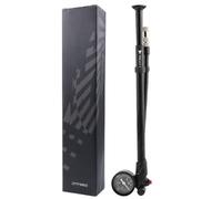 Portable Bicycle Tyre Pump, Air Pump with Pressure Gauge, Lightweight and Precise Pump for Mountain Bikes, Road Bikes, Hybrid Bikes, Floor Pump for Travel, Outdoor and Home Riding