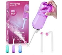 Portable Bidet BPA-Free - Travel Bidet 500ml with Cap, Perineal Bottle with 2 Nozzle for New Mums, Handheld Bidet Replaces Wet Wipes for Home, Outdoor, Traveling(Purple)