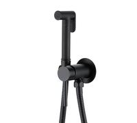 Portable Bidet Spray Kit with Hot & Cold Water 1.5m Hose Black Handheld Bidet Shower for Toilet Adjustable Pressure Easy Installat