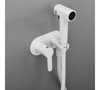 Portable Bidet Sprayer for Toilets Adjustable Hot & Cold Water Chrome Handheld Bidet Shower Kit with Hose Toilet Accessory for Hygiene and Comfort