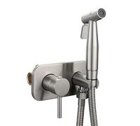 Portable Bidet Sprayer for Toilets Handheld Toilet Shower Unique Handle Brushed Gold Finish Single Mode (Brushed Silver Option Available)