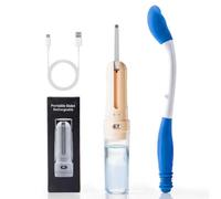 Portable Bidet Wiper Tool Set - Hygienic Handheld Sprayer with Foldable Toilet Wiping Aids for Travel Hiking Camping Superior Sanitation Over Standalone Bidets On-The-Go Personal Cleansing Orange