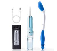 Portable Bidet Wiper Tool Set - Hygienic Handheld Sprayer with Foldable Toilet Wiping Aids for Travel Hiking Camping Superior Sanitation Over Standalone Bidets On-The-Go Personal Cleansing SkyBlue