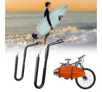 Portable Bike Surfboard Rack, Bike Surfing Longboard Surfboard Mount Bracket, Bike Surfboard Shoulder Carrier