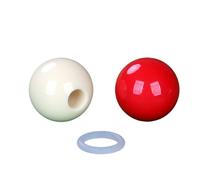 Portable Billiards Cue Ball With Hole Snookers Training Ball Perforated Billiard Strokes Exerciser Aiming Helper Perforated Billiard Strokes Exerciser