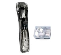 Portable Binder Clip Stapler - 45 Sheets Capacity Fastener - with 50 Metal Refills Reusable Compact Stapler,for Teacher Student Desk School Classroom Home Craft Book