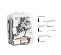 Portable Binder Clip Stapler - Includes 58 Reusable Clips, Refillable Office Stapler Set with 2 Portable Paper Clipper Binders, Handheld Paper Clam Clip Dispenser (50*Clips,2PCS)